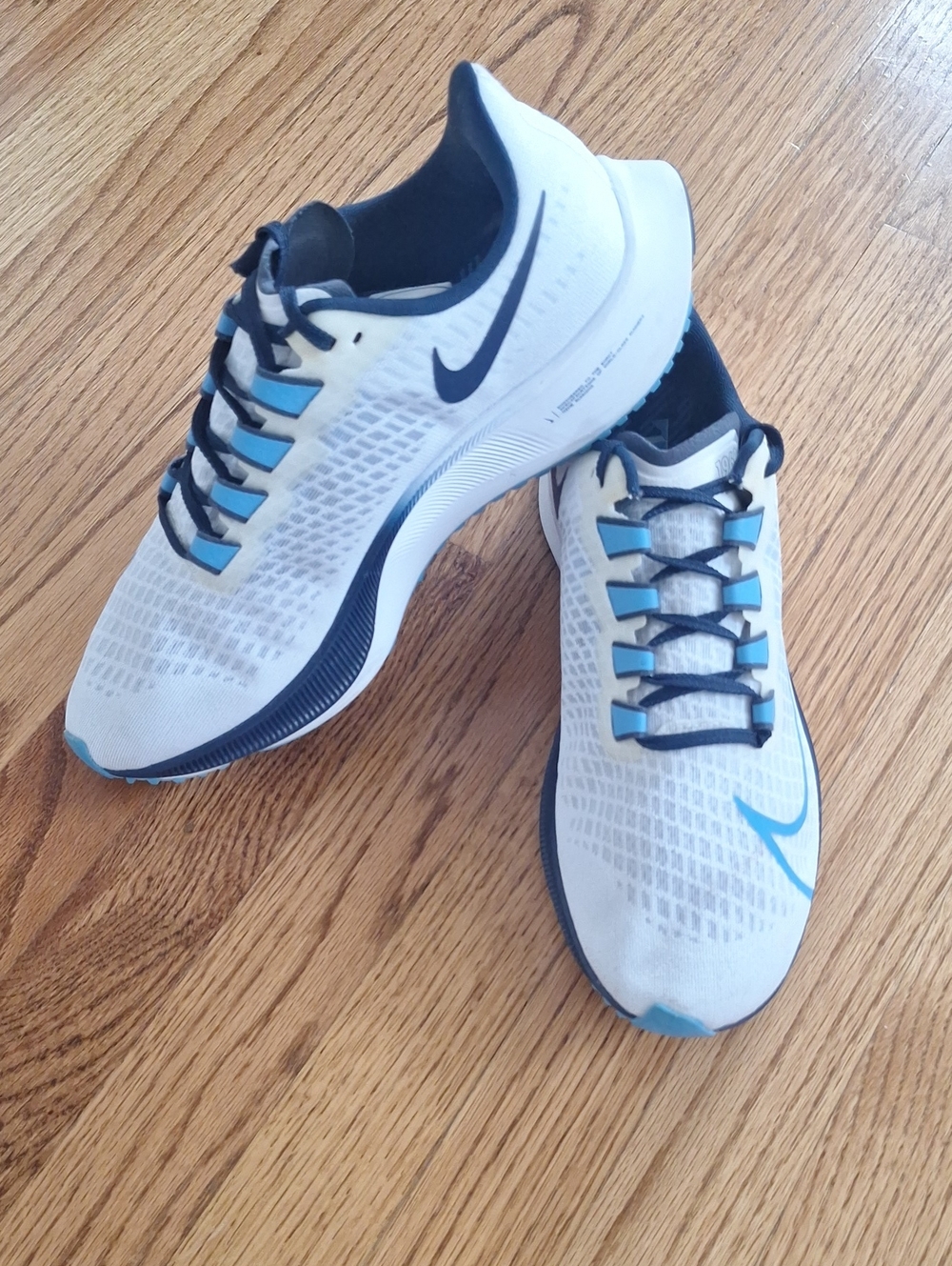 Nike Air Zoom Pegasus 37 Blue and White Tennessee Titans NFL Unisex Sneaker 9